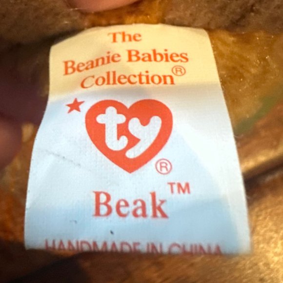 Ty Beanie Baby: Beak the Kiwi Bird | Stuffed Animal | MWMT - Picture 4 of 9